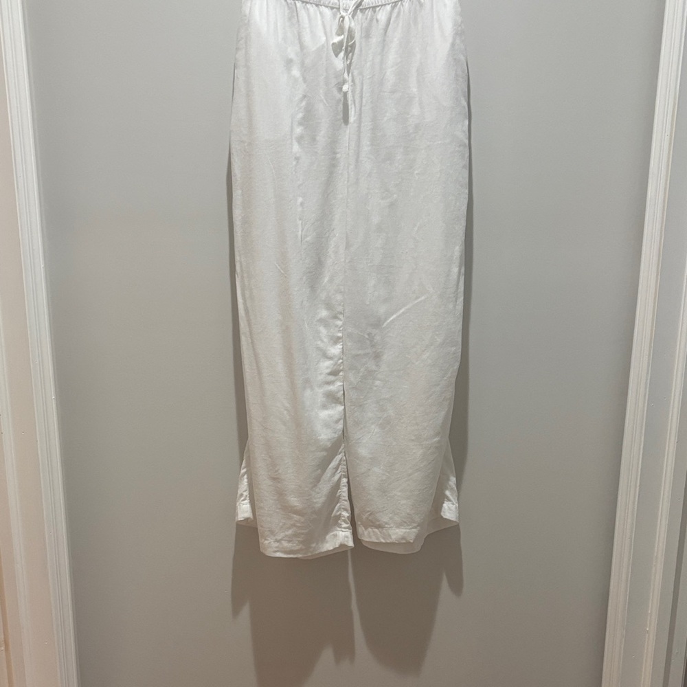 Caslon White Linen Wide leg Pants